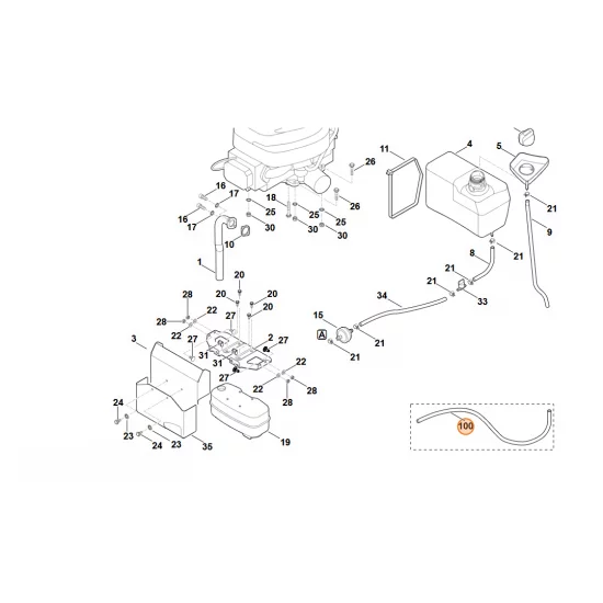 STIHL  Giętki przewód paliwowy 6170 350 2710
